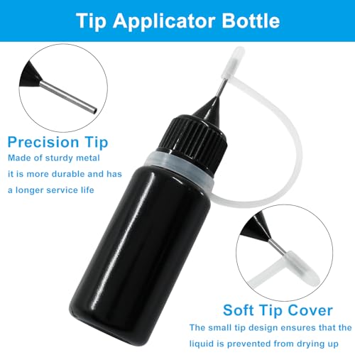 Piutouyar 10ml Precision Tip Applicator Bottles - 10 Pcs