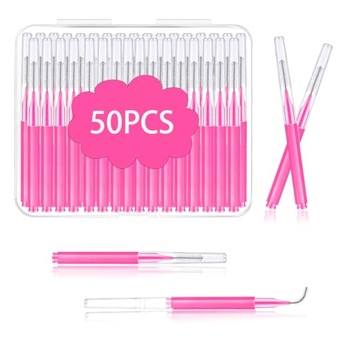 Micro Eyebrow Brush Set - 50Pcs Spoolies for Brow Lamination & Lash Lift