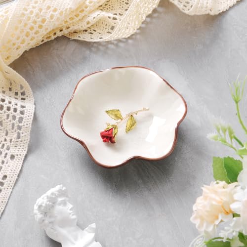 Lotus Leaf Ice Cracking Jewelry Dish - Decorative Ring Holder