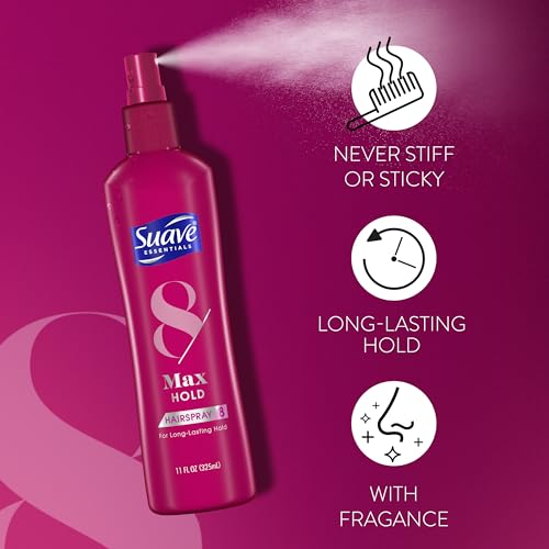 Suave Max Hold Hairspray 8 - Non-Aerosol Citrus, 11 Oz (Pack of 2)