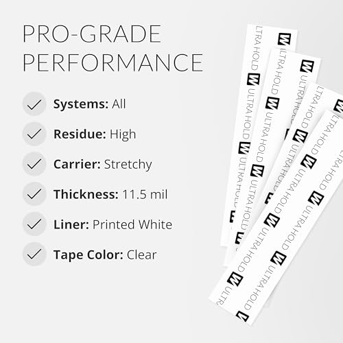 Walker Tape Ultra Hold 1" x 3" Adhesive Strips for Hairpieces - 36 Count