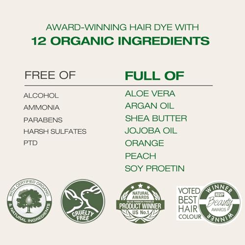 Naturigin Permanent Hair Dye 4.0 Brown - Vegan & Ammonia-Free Formula