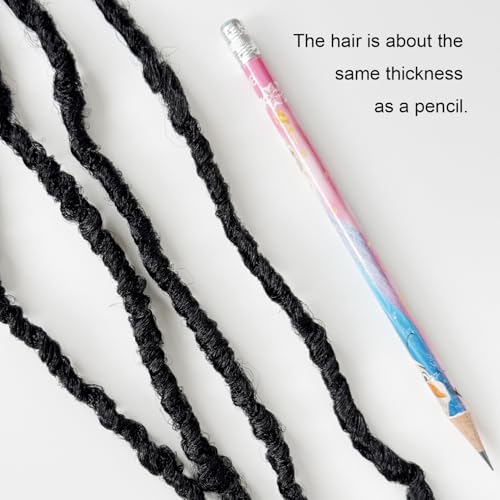 RAYIIS 36 Inch Fake Locs Crochet Hair - 8 Pack Middle Size Synthetic Braids
