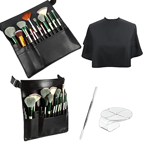 Professional Makeup Artist Tools Set with Brush Bag, Mixing Tray, Spatula & Cape