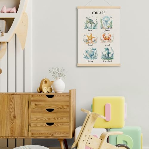Ocean Nursery Wall Art Poster - 12x16 Inch Kids Decor