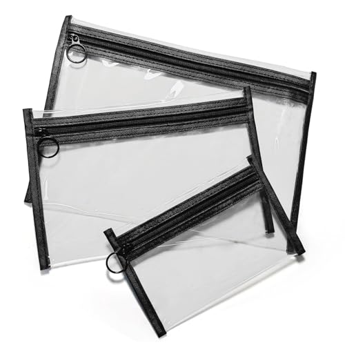 Clear Makeup Bags - 3 Pack Cosmetic Organizers for Travel