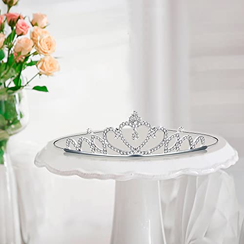 6-Piece Princess Tiara Crown Set for Women and Girls - Rhinestone Hair Accessories