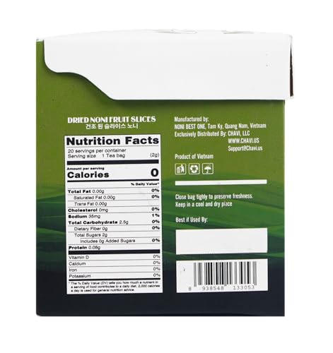 CHAVI Noni Tea - Premium Quality Herbal Infusion, 20 Tea Bags