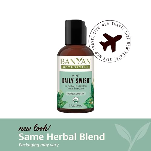 Banyan Botanicals Mint Daily Swish Organic Ayurvedic Oil Pulling Mouthwash