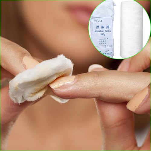 Pure Cotton Rolls 400g - Soft, Absorbent for Makeup, Wound & Household Use