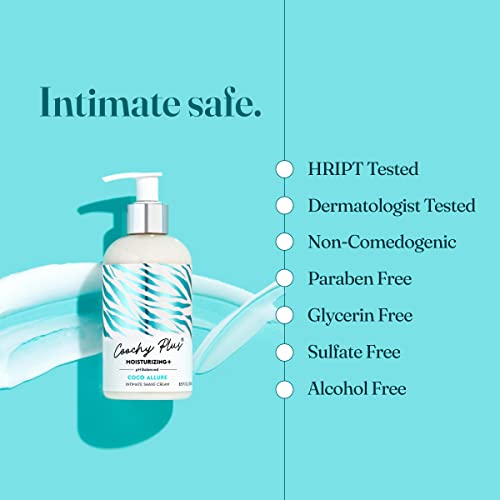 Coochy Plus Intimate Shaving Cream COCO ALLURE For Pubic, Bikini Line, Armpit and more - Rash-Free With Patent-Pending MOISTURIZING+ Formula ? Prevents Razor Burns & Bumps, In-Grown Hairs, Itchiness