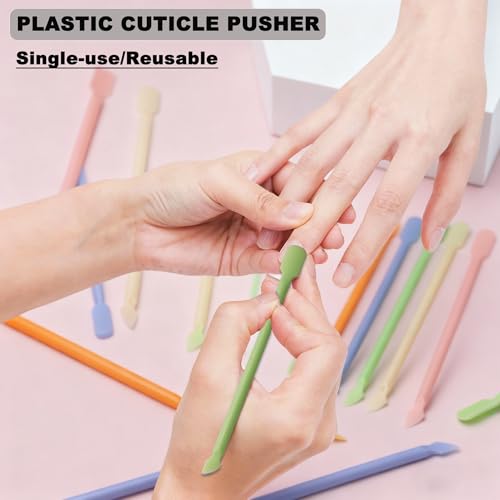 Multicolor 30Pcs Plastic Cuticle Pusher Nail Care Kit - Gentle Manicure Tools