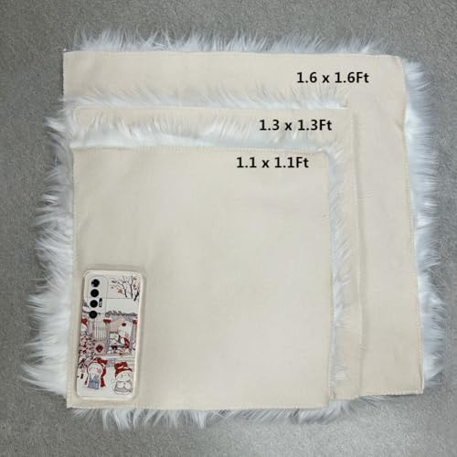 Faux Fur Sheepskin Square Chair Cover - Soft Anti-Slip Seat Pad (1.3 x 1.3Ft)