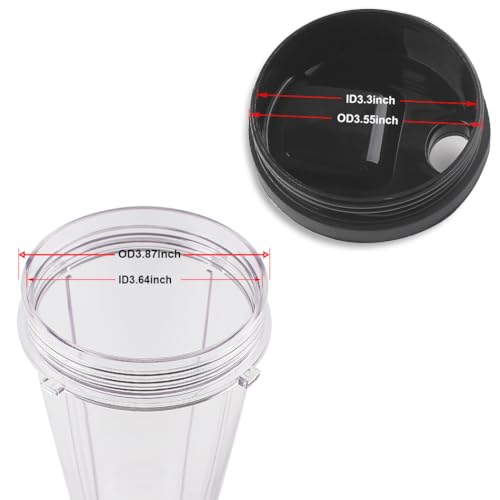 Ninja Blender Replacement Lids - Compatible with BL450, BL480, BL687 (2-Pack)