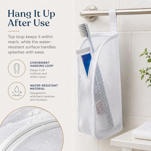 Tvisenva Foldable Clear Toiletry Bag - Lightweight Water-Resistant Organizer