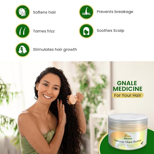 Gnale Organic Raw African Shea Butter 250g - Pure Body Moisturizer for Skin