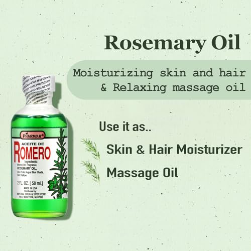 Pharmark 100% Pure Rosemary Essential Oil - 2 oz Bottles (2-Pack)