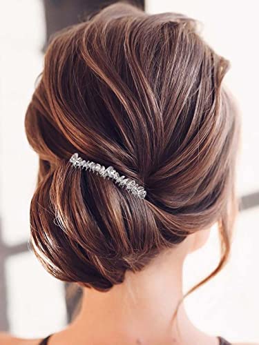 JONKY Turquoise, Transparent & Purple Crystal Bridal Hair Comb for Women