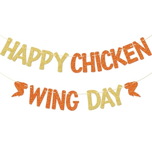 Chicken Wing Day Banner for BBQs & Parties - Pre-Strung Decor