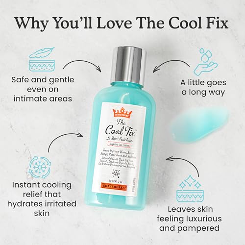 Shaveworks The Cool Fix Aftershave Gel for Women, 2 Fl Oz - Soothes Razor Burn & Ingrown Hairs