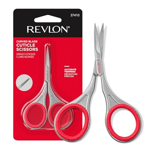 Revlon Nail Scissors Curved Blade 1 Pack Stainless Steel Precision Nail Tool