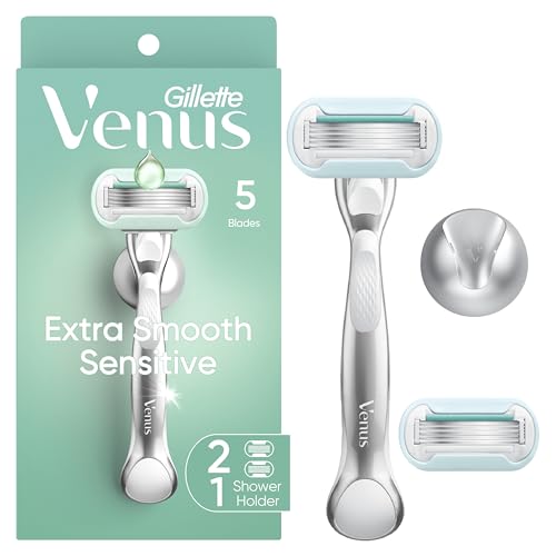 Gillette Venus Extra Smooth Sensitive Razor for Women - 1 Handle + 2 Refills
