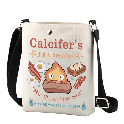 Calcifer Anime Crossbody Makeup Bag - Versatile Travel Cosmetic Organizer