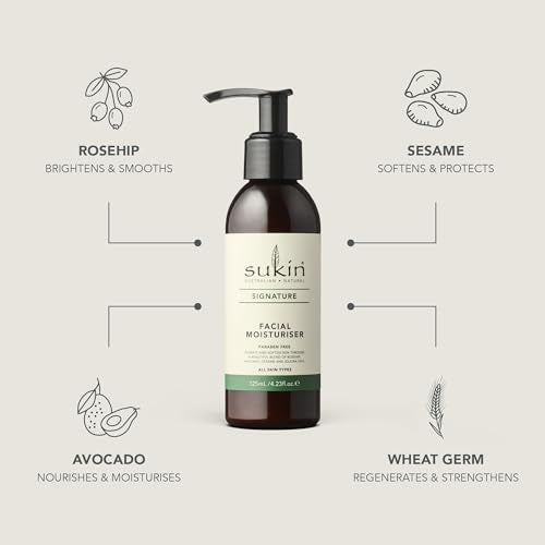 Sukin Signature Facial Moisturizer with Rosehip & Shea Butter, 4.23 Oz
