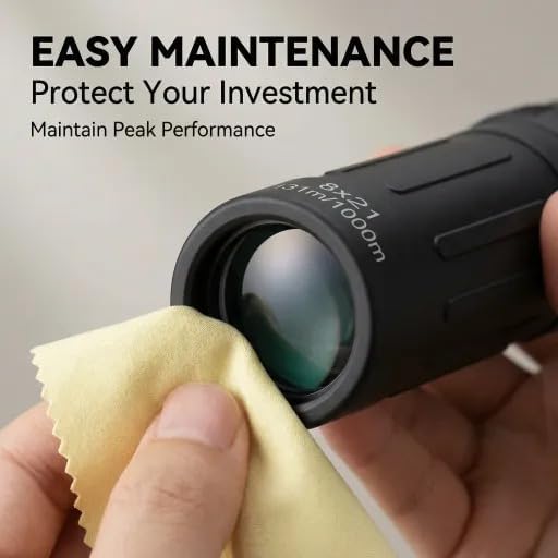 HD 8x21 Optical Monocular Telescope - High Power Mini Scope for Camping, Hunting, Travel | Clear Vision for Men & Women