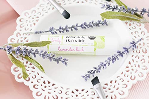 Green + Lovely Organic Calendula & Lavender Skin Stick Set - 2 Pack, 0.5 oz Moisturizing Balm for Hands & Body