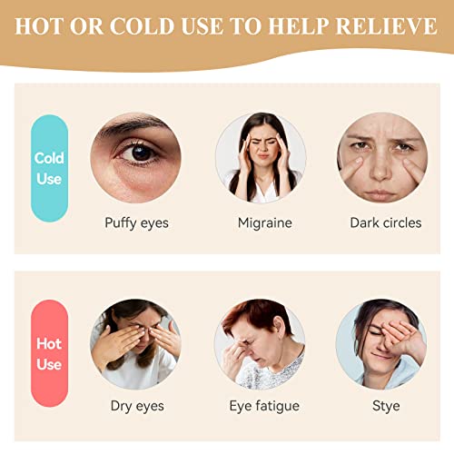 LEOSTEP Camellia Cooling Eye Mask Set - Reusable Gel Pads for Puffiness & Headache Relief
