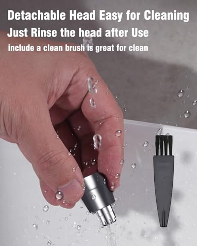 GOMINYUF 4-Pack Nose & Ear Trimmer Replacement Heads with Cleaning Brush