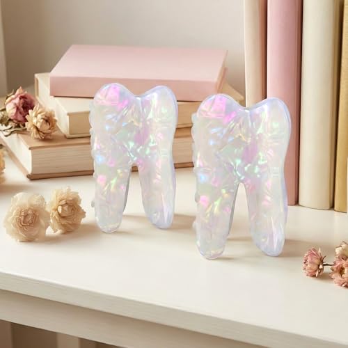2 Pack Tooth-Shaped Hair Claw Clips for Thick & Curly Hair