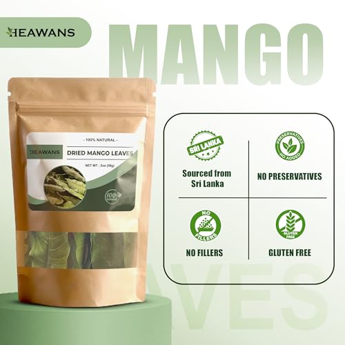 Heawans Dried Mango Leaves - 2oz Freshly Harvested