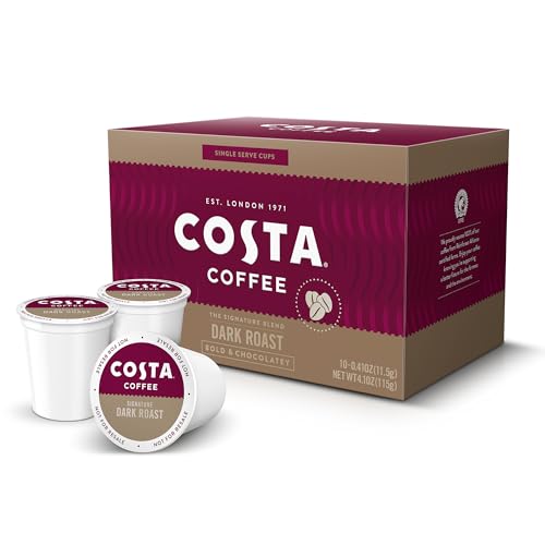 Costa Coffee Dark Roast Single Serve Pods - 10 Count
