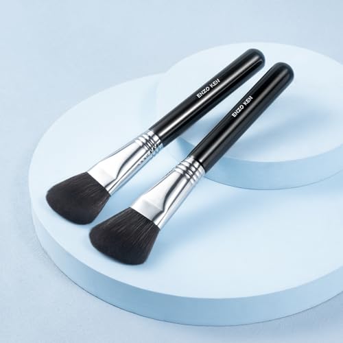 ENZO KEN Angled Contour Brush - Soft Fluffy Blush & Sculpting Makeup Brush