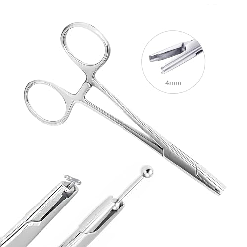 AccGin 4mm Piercing Clamps Tool for Nose, Ear, and Body Jewelry