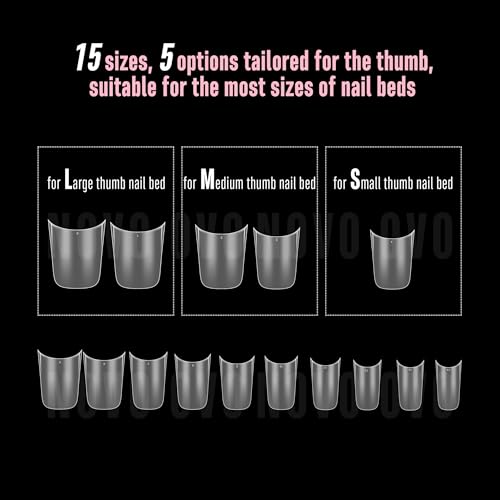 NOVO OVO Moon Curve Extra Thick Duck Nail Tips - 240 pcs