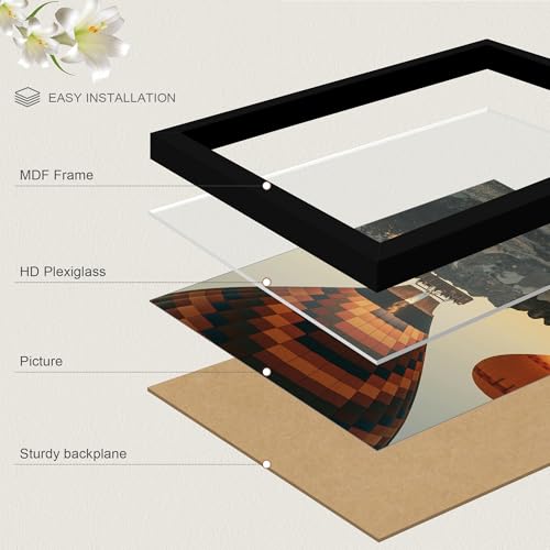 11x17 Black Picture Frame - Classic Wall Mount Poster Frame