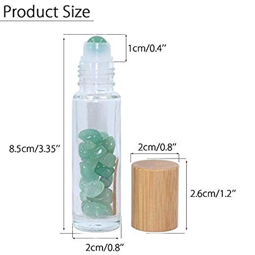 Amethyst Crystal Roll-On Bottles 10ml Pack of 5 for Essential Oils & Perfume
