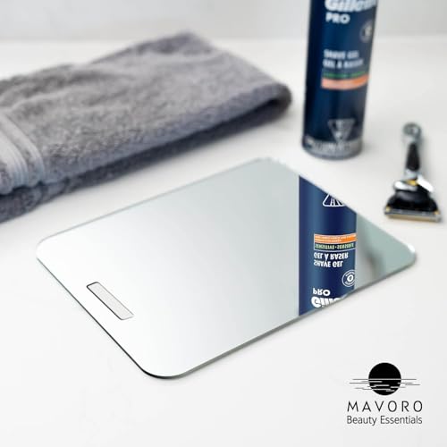 Mavoro 7x9 Acrylic Shower Shaving Mirror with 3M Hook - Less Fog