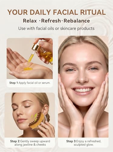 Light Brown Lymphatic Contour Face Brush - Soft Bristle Massager for Sculpting & Reducing Puffiness