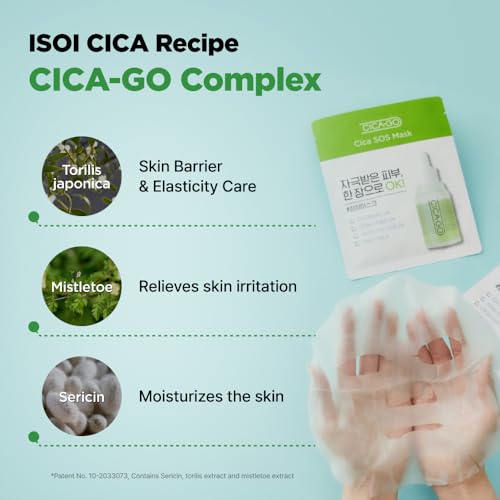ISOI CICAGO Cica SOS Mask Pack - Soothing Hydration for Sensitive Skin (5 Pack)