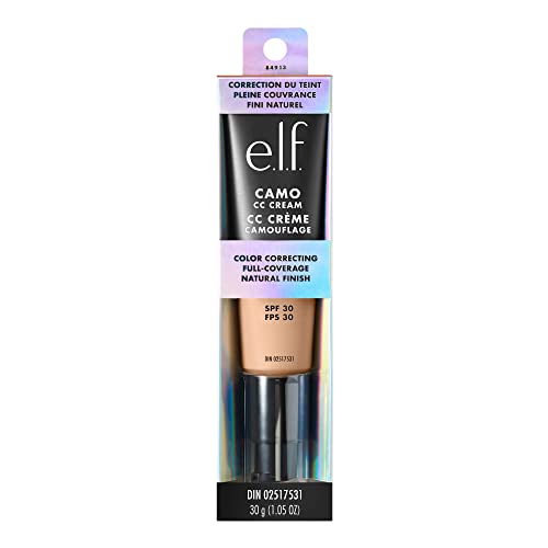 e.l.f. Camo CC Cream - Medium-To-Full Coverage Foundation with SPF 30, Light 210 N, 1.0 Oz