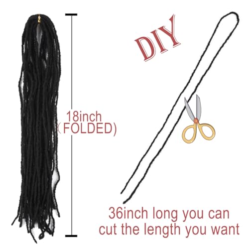 RAYIIS Faux Locs Crochet Hair - Super Lightweight Micro Locs, 18 Inch, 4 Pack