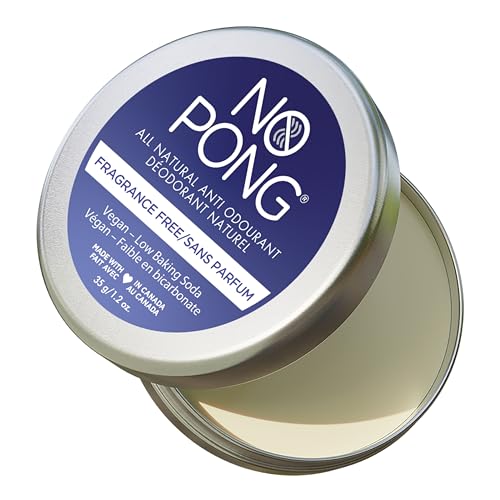 No Pong Fragrance-Free Natural Deodorant Cream - Aluminum-Free, 35g