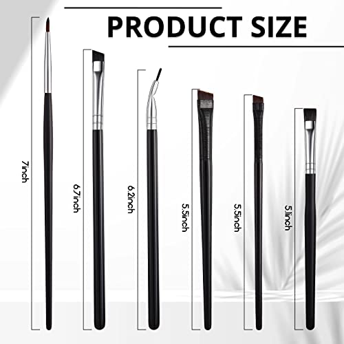 Gandeer 12-Piece Eyeliner Brush Set for Precise Eye Makeup - Multi-Shape