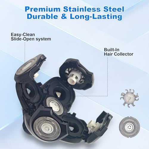 3 Pack Replacement Blades for Freebird Head Shaver | 5-Blade Refills