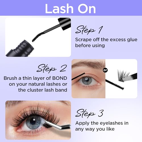 BEYELIAN 2-in-1 Lash Glue & Remover Kit - Waterproof, Gentle for DIY Cluster Lashes 10g