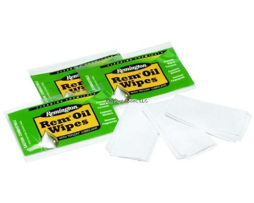 Remington Oil Wipes, 12 Pack with Teflon Lubricant - 6" x 8"